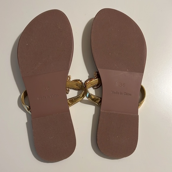 Blue Rhinestone Sandals - Picture 3 of 4